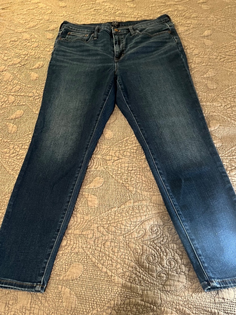 J.Crew High Rise 10” Skinny Indigo Jeans Size 31 (12) Very Good Shape-Zippered